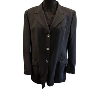 Paul Stuart Women's Deane Blazer,Black,size 14R, Professional Classic CareerWear